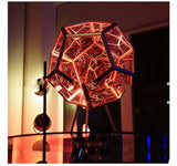 Night Light Creative And Cool Infinite Dodecahedron Color Art Light Children Bedroom Led Luminaria Galaxy Projector Table Lamp