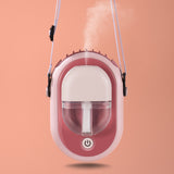 Portable Spray Fan USB Rechargeable Mini Hanging Neck Humidifier Three Gear Adjustable Outdoor Sports Small Fan
