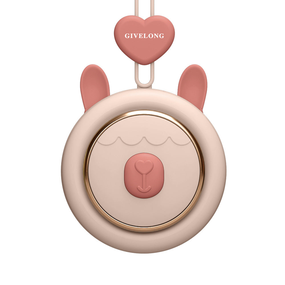 Mini Bladeless Neck Band Fan Hands-free Cute Pet Hanging Rope Portable USB Charging Fans 3rd Gears Speeds Ventilate Rechargeable