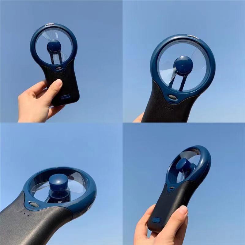 Hanging Neck Black Neutral Mechanical Mini Silent Handheld Portable Fan