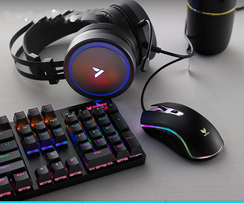 Gaming Keyboard And Mouse Three-piece Set, Mechanical Game, Internet Cafe, Internet Cafe