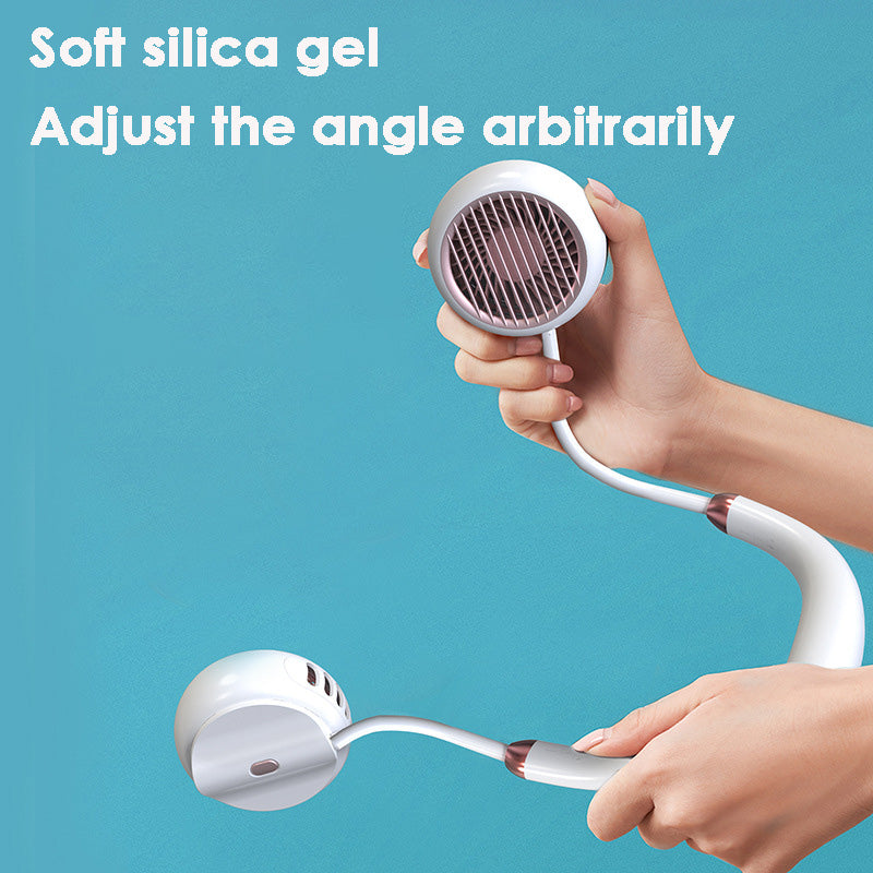 Leafless Hanging Neck Fan Portable Mini Lazy Silent Charging Portable Electric Fan