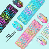 Free Wolf T61 Charging Wireless Keyboard And Mouse Set 61 Key Luminous Wireless Gaming Keyboard And Mouse Set Percent 60