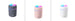 Blue and pink and white